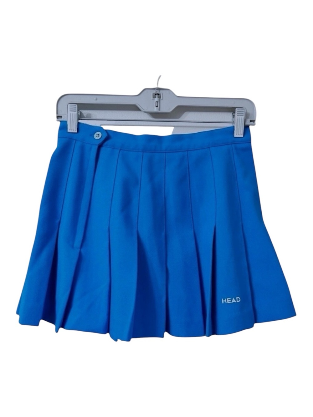 Vintage HEAD Solid ROYAL BLUE pleated mini skirt Medium BALLETCORE Barbicore